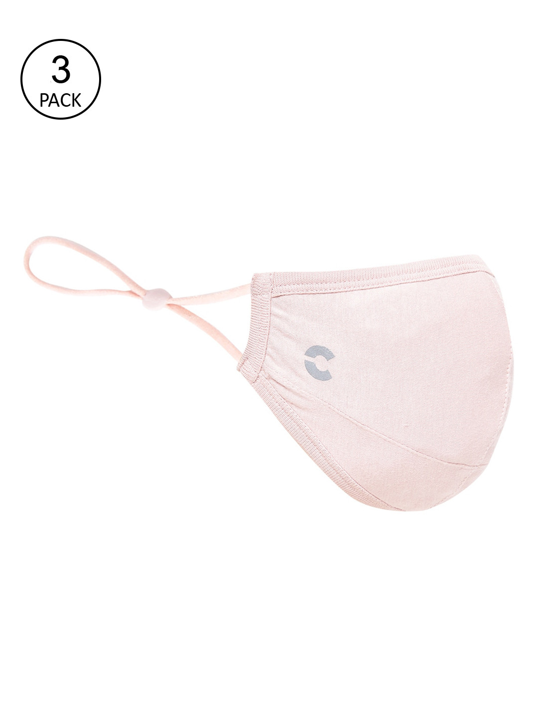 

FREECULTR Pack of 3 Solid Anti Microbial Bamboo Cloth Masks, Charcoal
