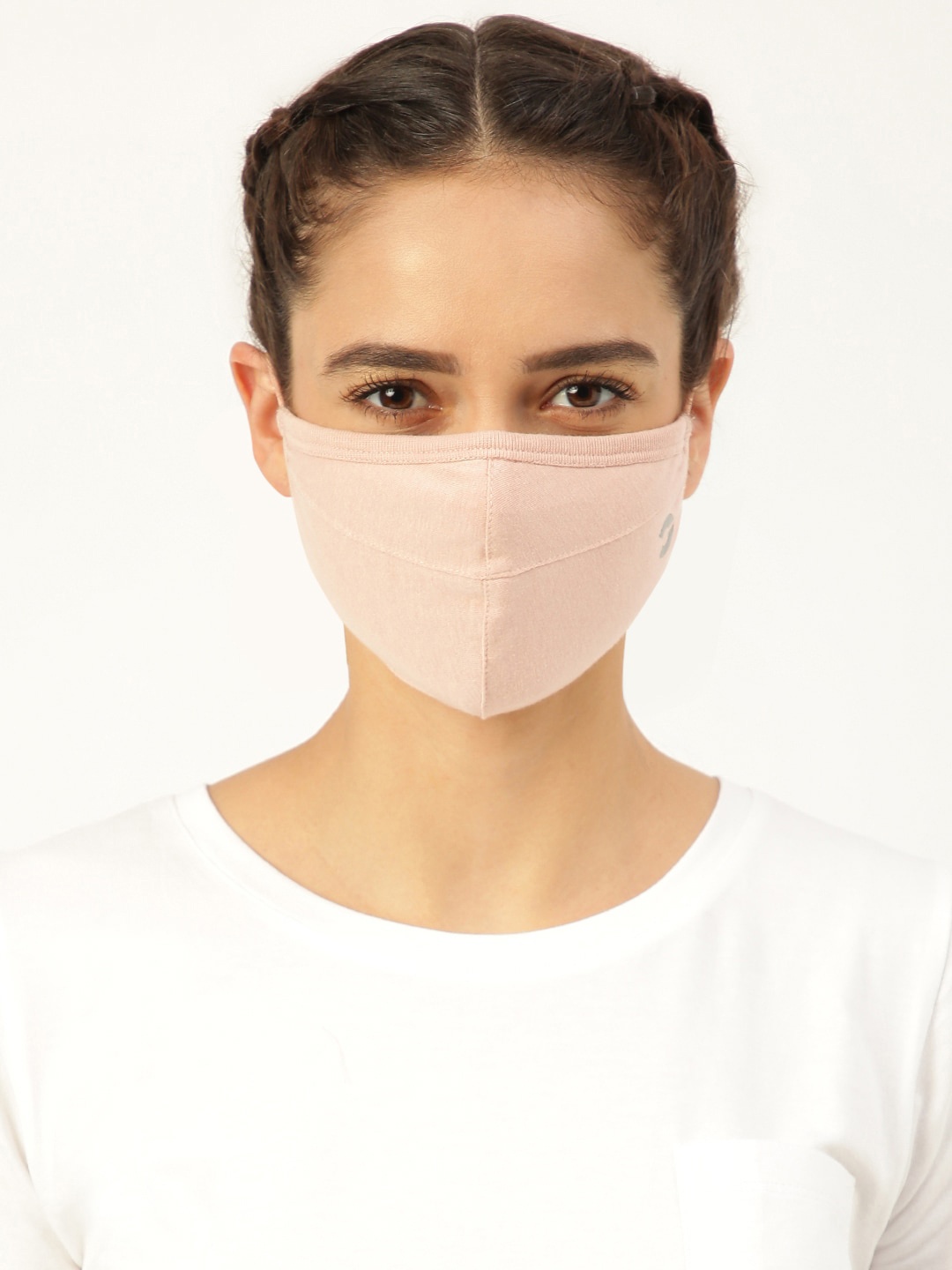 

FREECULTR Peach-Coloured 5Ply Bamboo Cotton Anti-Microbial Comfort Fit Reusable Cloth Mask