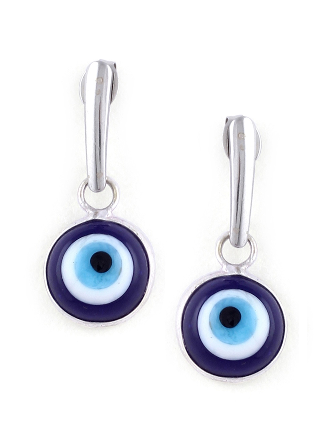 

EL REGALO Blue Oval Drop Earrings