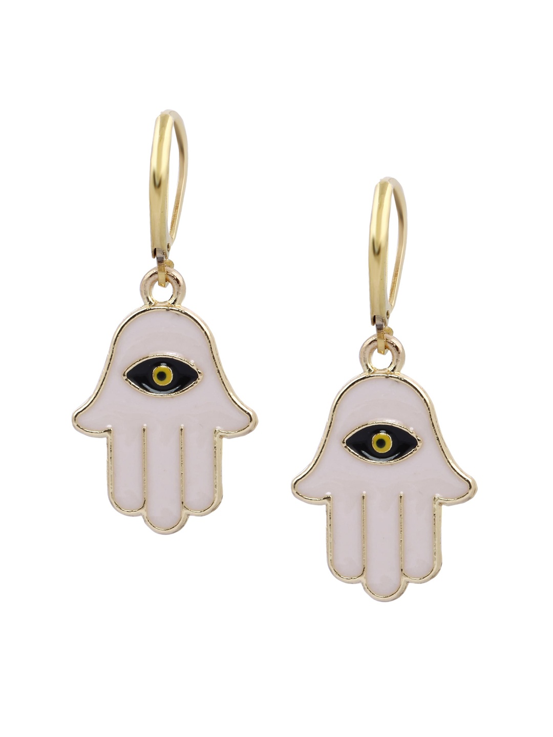 

EL REGALO White Contemporary Drop Earrings