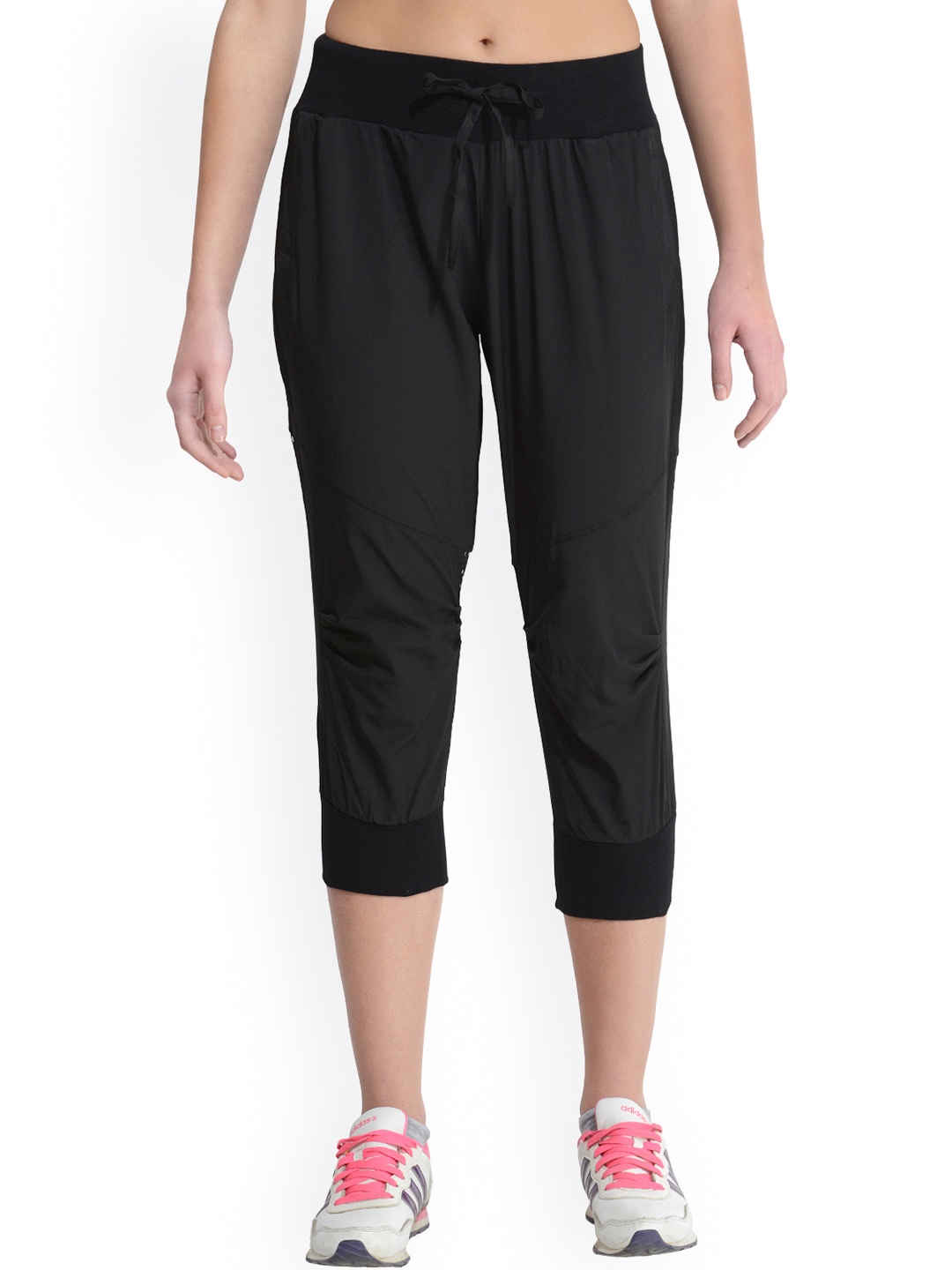 

Da Intimo Black 3/4th LengthTrack Pants with Mesh Detail