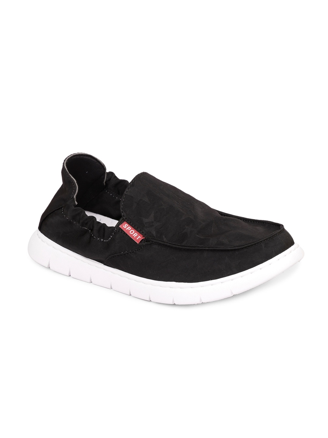 

MOZAFIA Men Black Printed Slip-On Sneakers