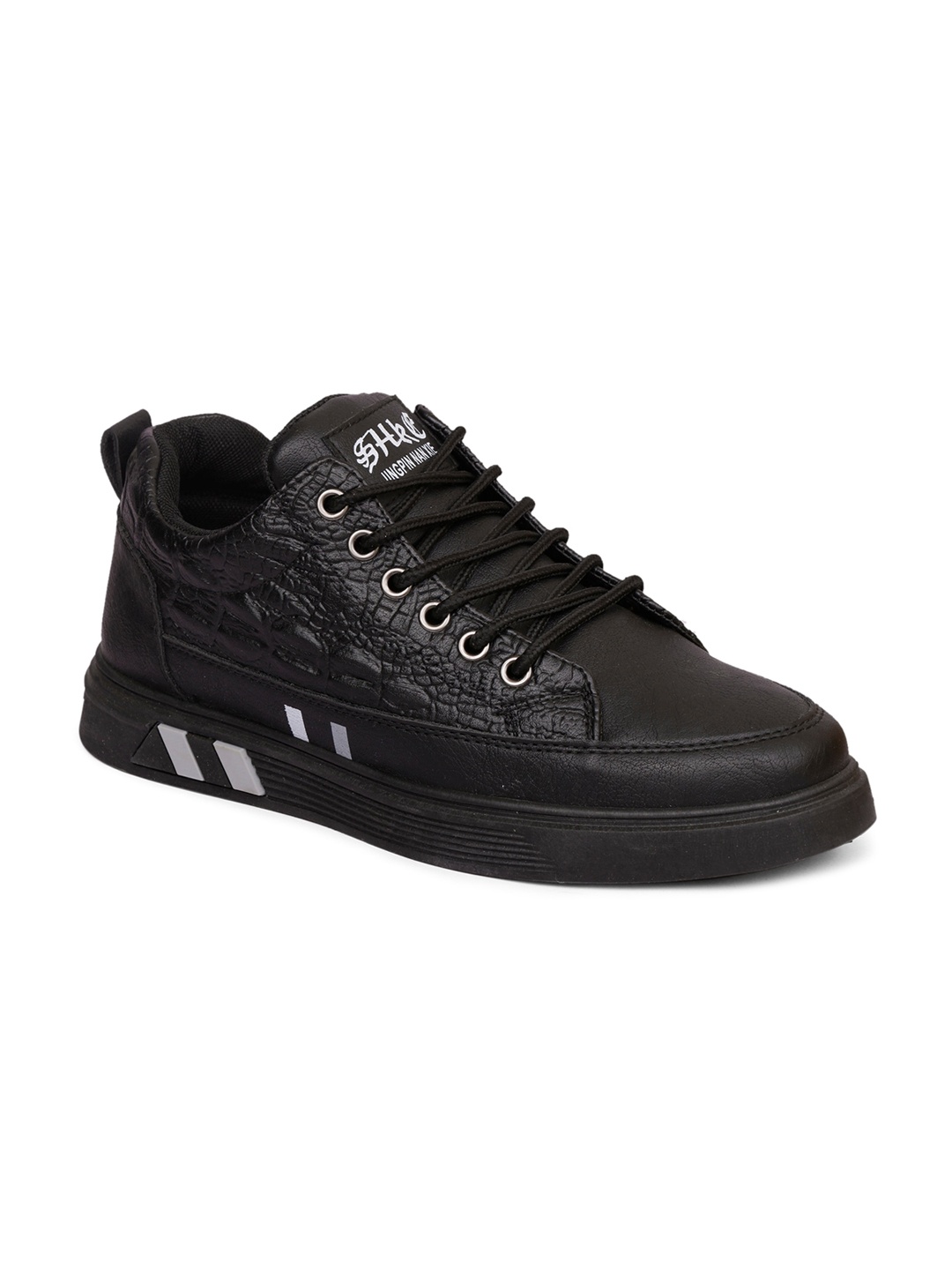 

MOZAFIA Men Black Textured Sneakers