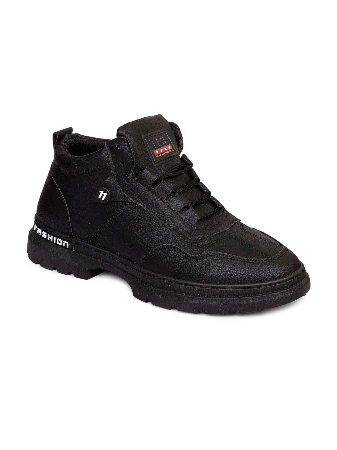 

MOZAFIA Men Black Printed PU Sneakers