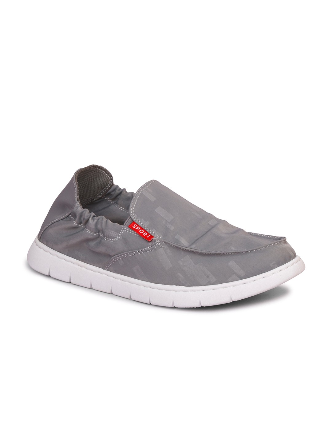 

MOZAFIA Men Grey Slip-On Sneakers