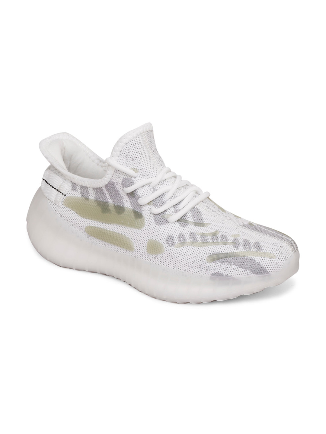 

MOZAFIA Men White Printed Driving Lace-Up Sneakers