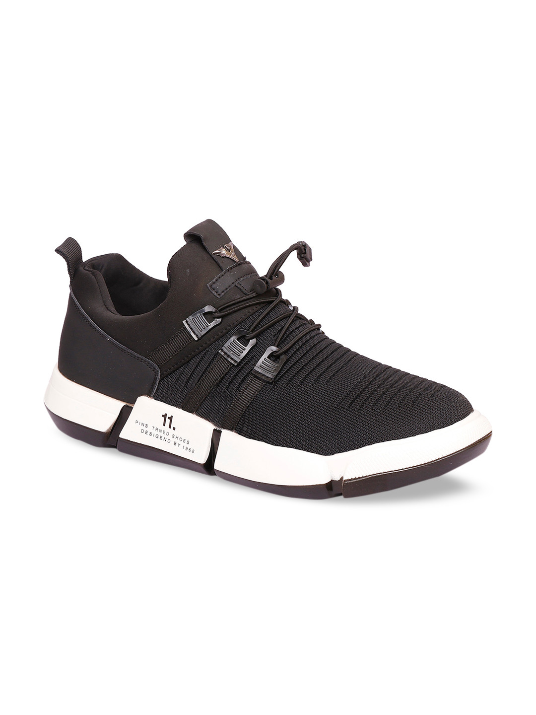 

MOZAFIA Men Black Woven Design Sneakers