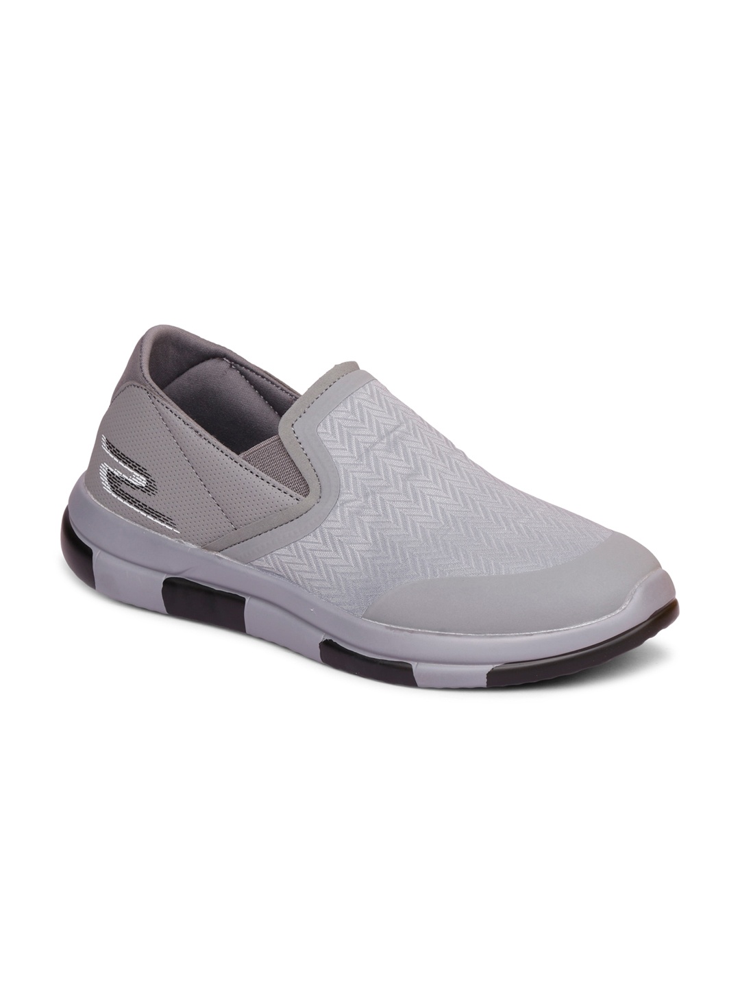 

MOZAFIA Men Grey Woven Design Slip-On Lightweight Sneakers