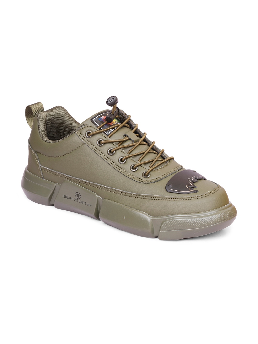 

MOZAFIA Men Olive Green Sneakers