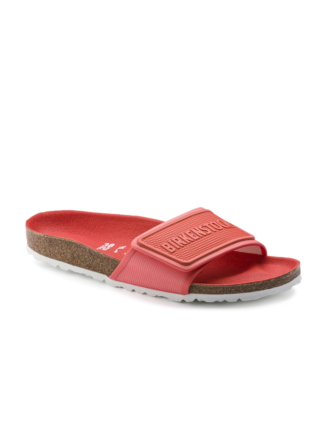 

Birkenstock Unisex Coral Orange Tema Narrow Width Sliders