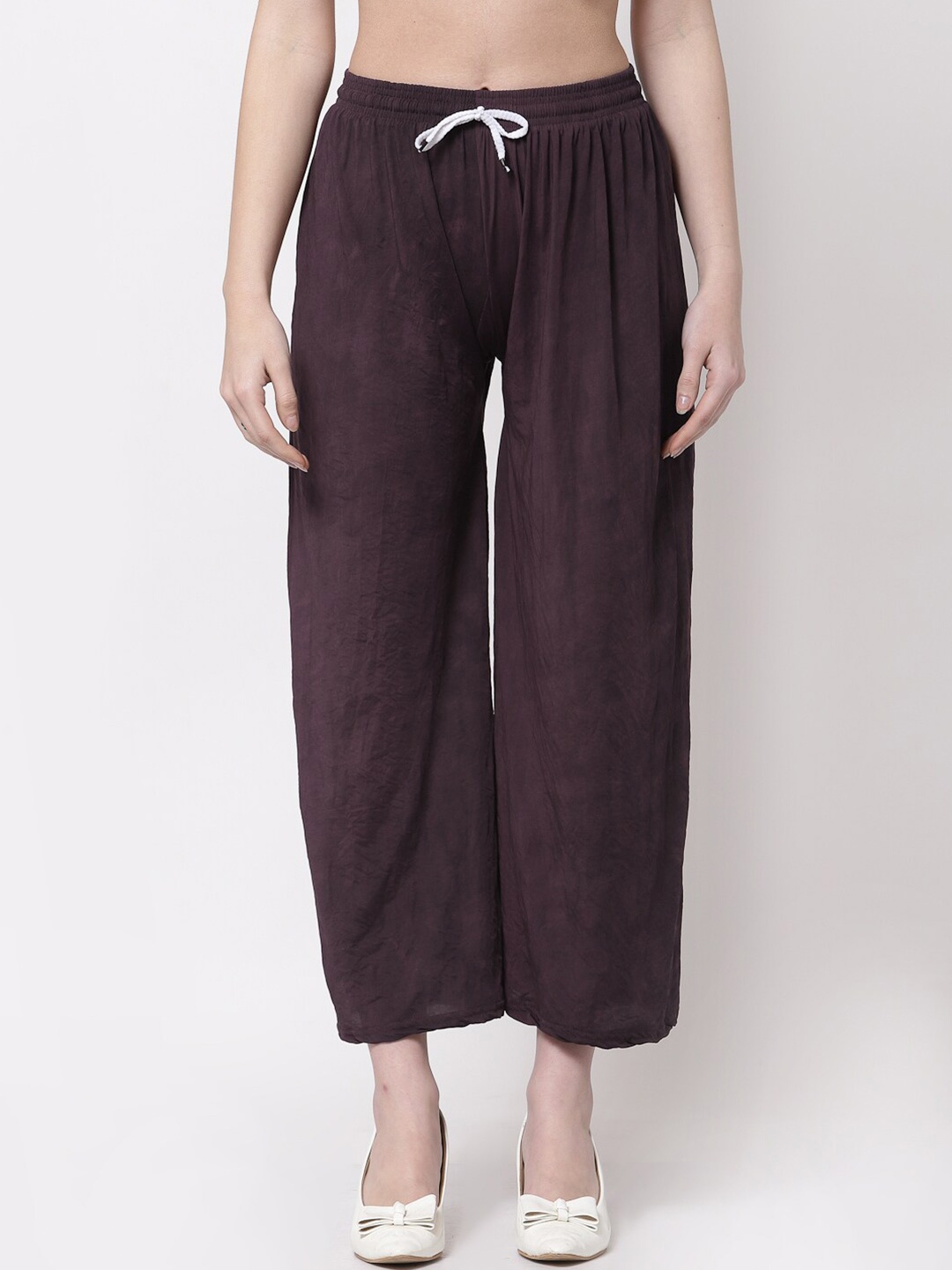 

KLOTTHE Women Burgundy Tie and Dye Palazzos