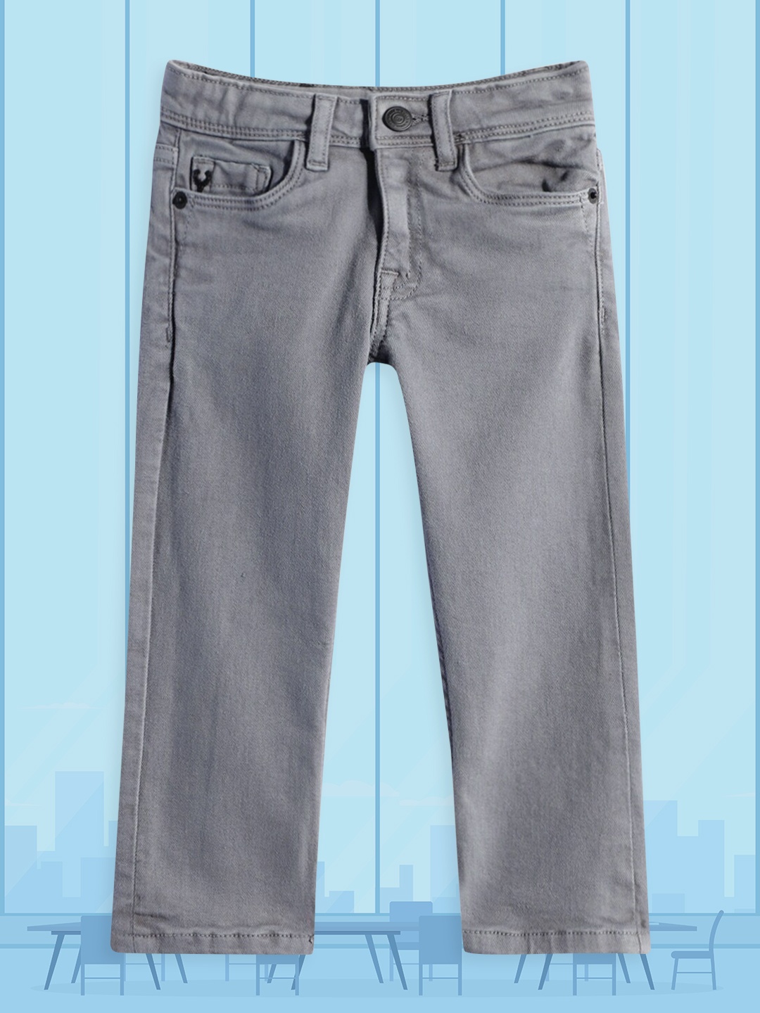 

Allen Solly Junior Boys Grey Skinny Fit Light Fade Stretchable Jeans