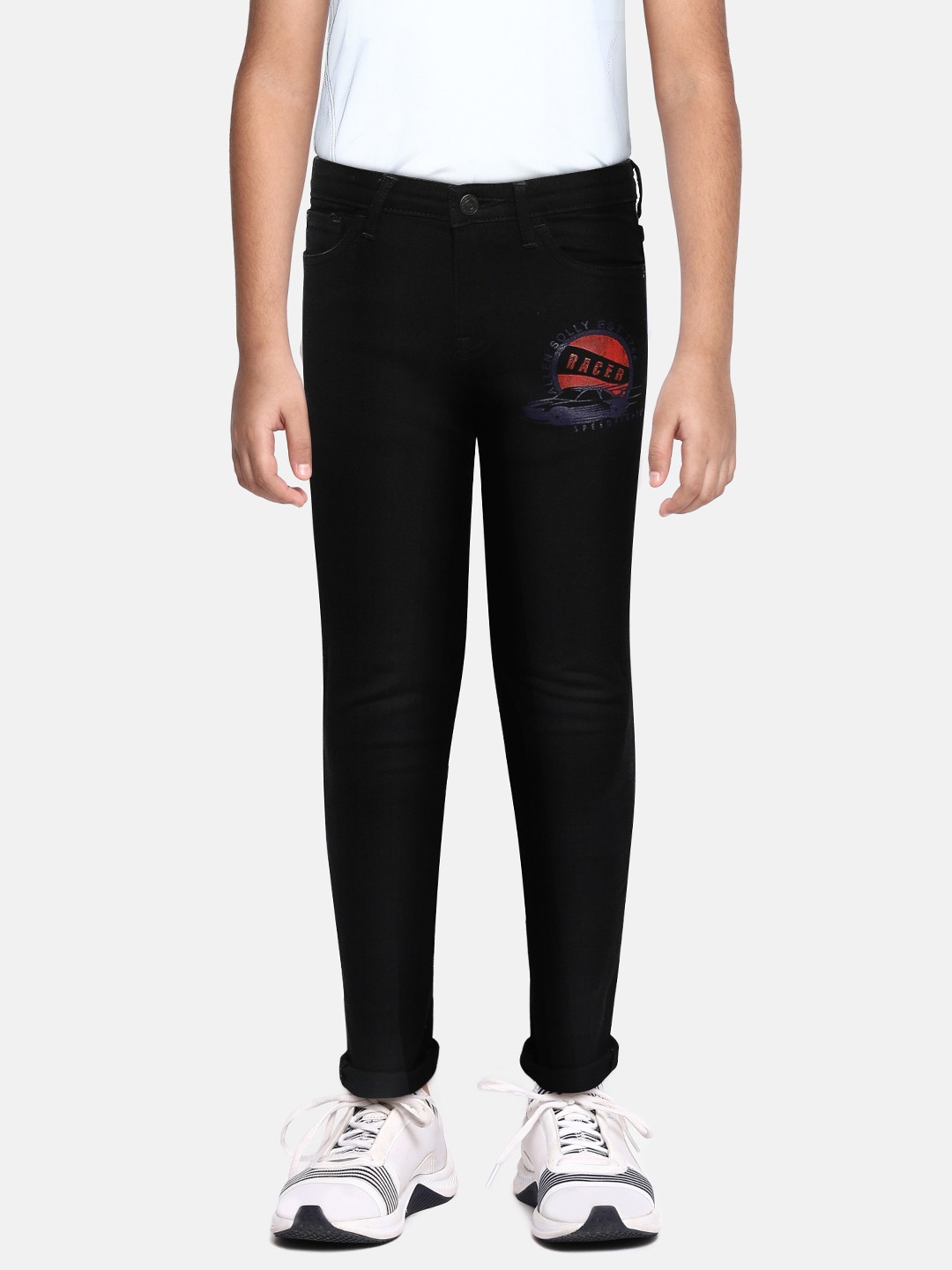 

Allen Solly Junior Boys Black Skinny Fit Clean Look Stretchable Jeans
