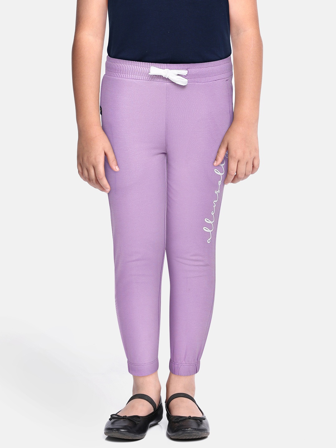 

Allen Solly Junior Girls Purple Solid Pure Cotton Joggers
