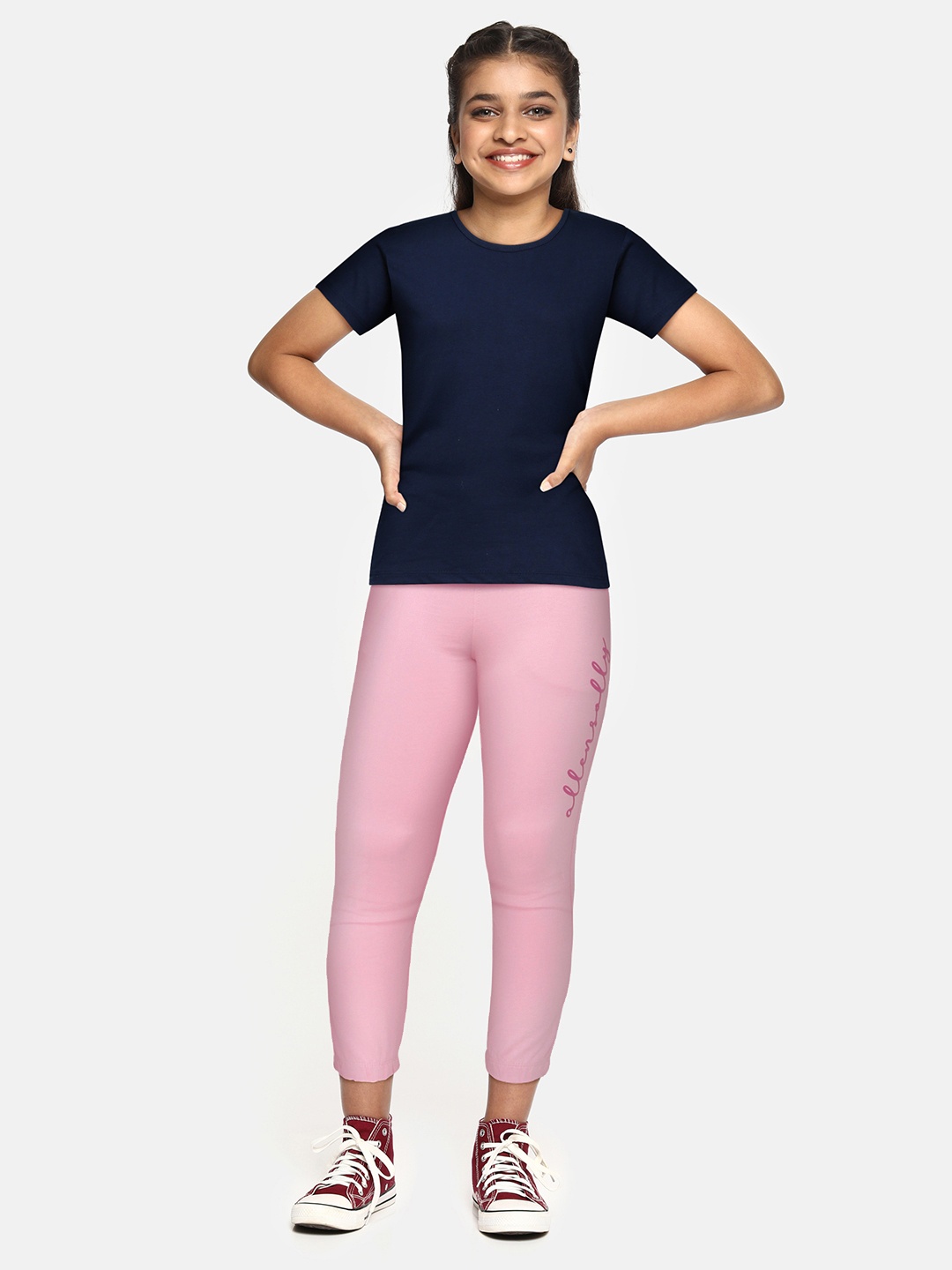 

Allen Solly Junior Girls Pink Printed Pure Cotton Joggers