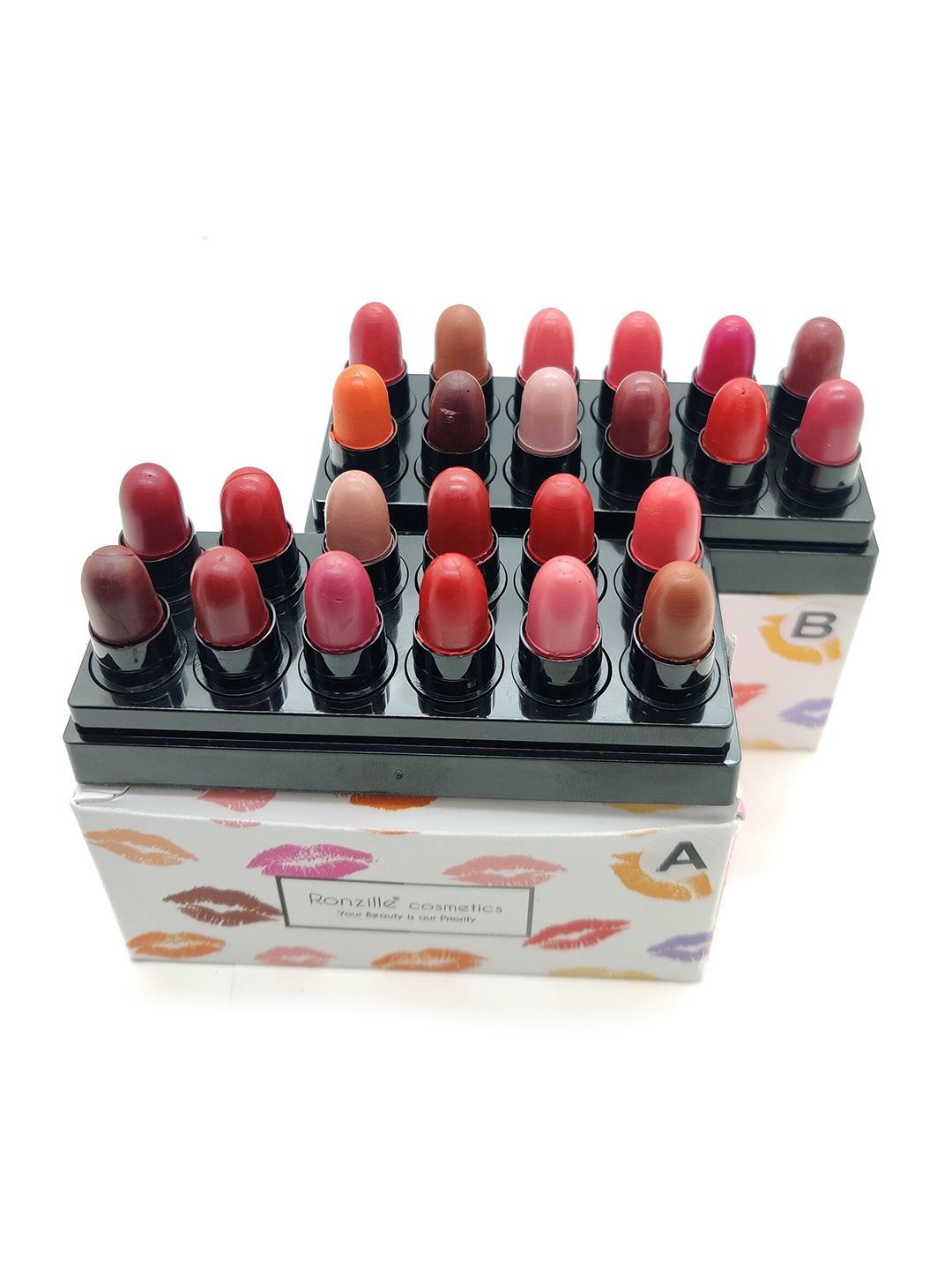 

Ronzille Set of 24 Mini Pocket Bullet Lipstick - Shade A & Shade B, Multi