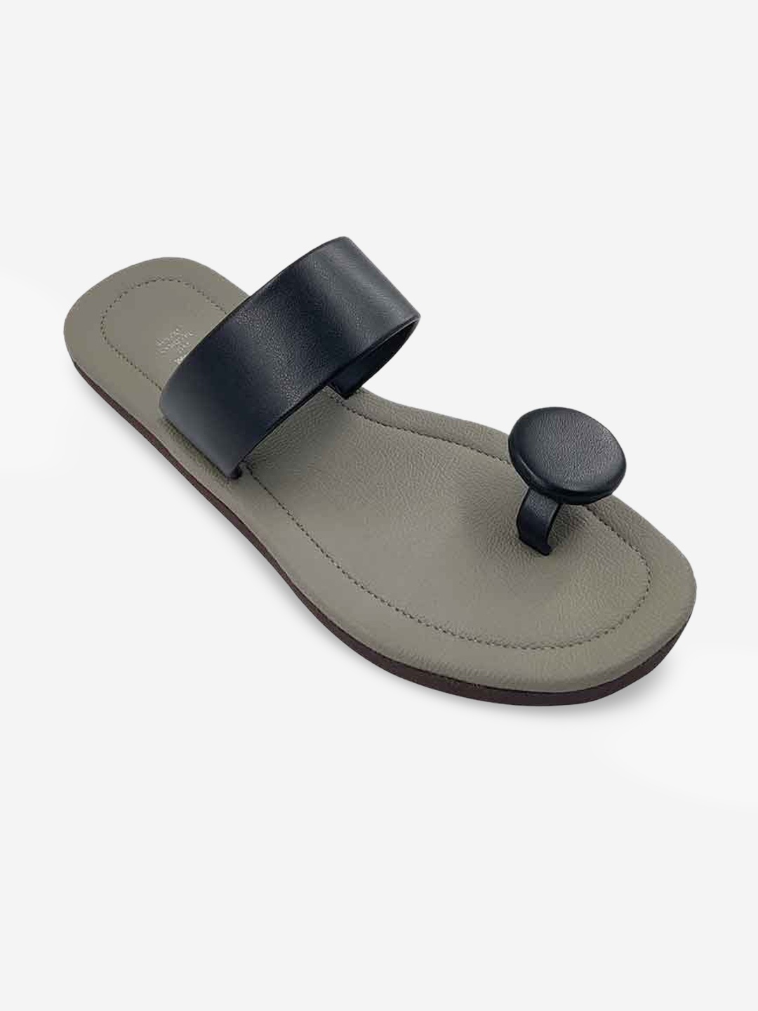 

THE MADRAS TRUNK Men Grey & Navy Blue One Toe Flats