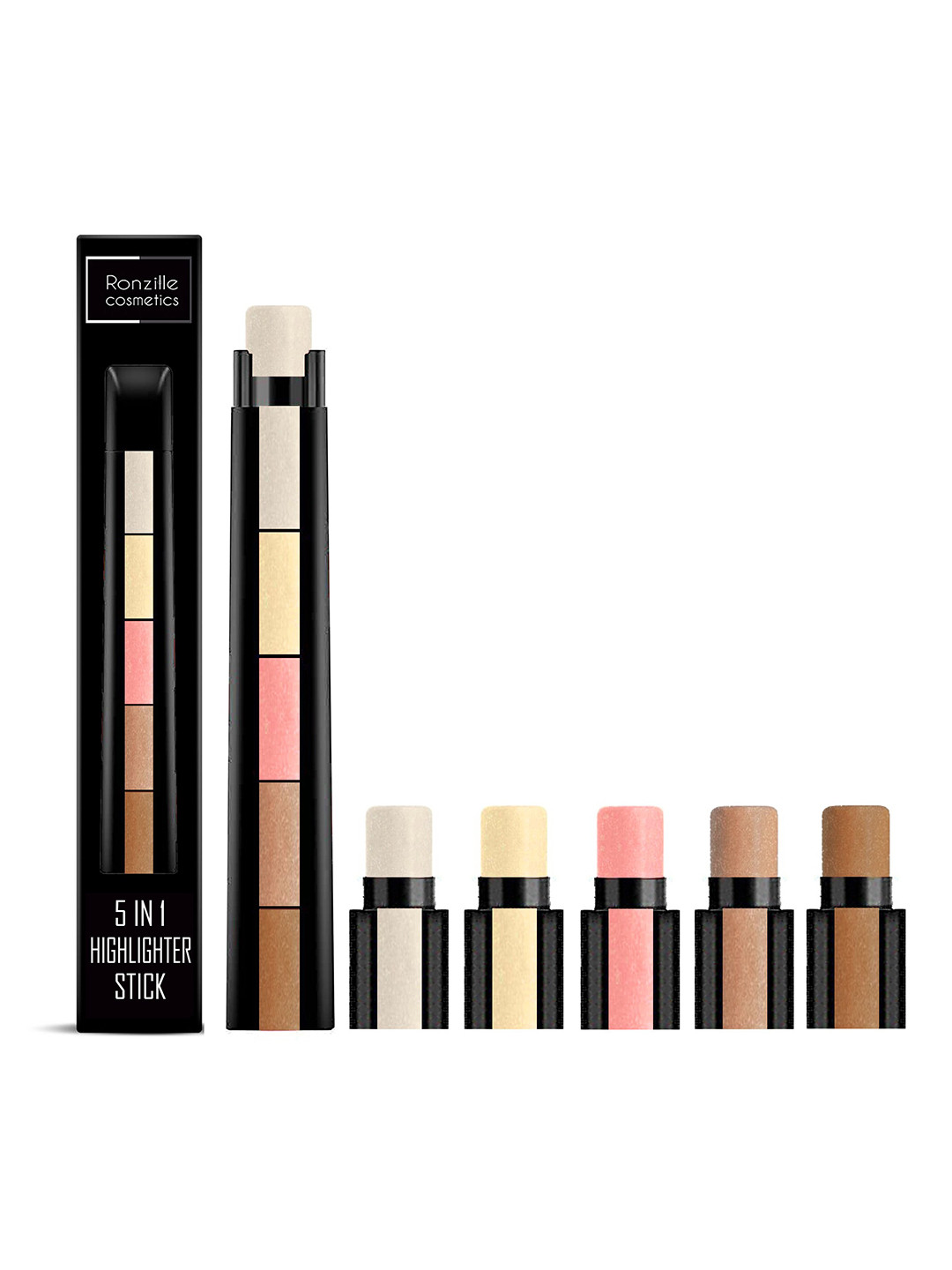 

Ronzille 5-In-1 Highlighting Stick - Ultra Glow, Multi