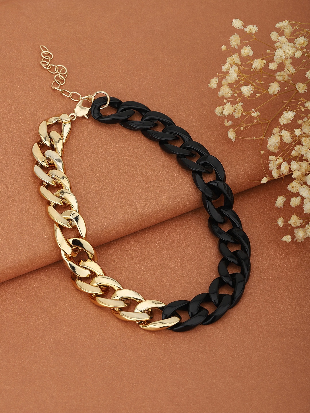 

Carlton London Black Gold-Plated Handcrafted Necklace