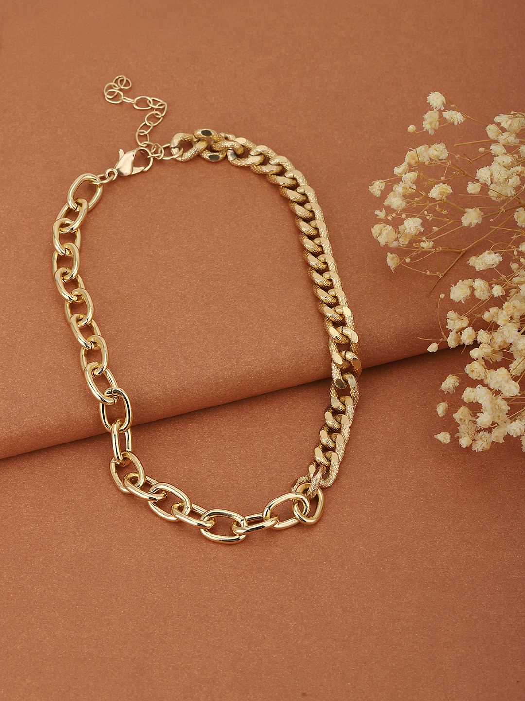 

Carlton London Gold-Plated Handcrafted Link Necklace