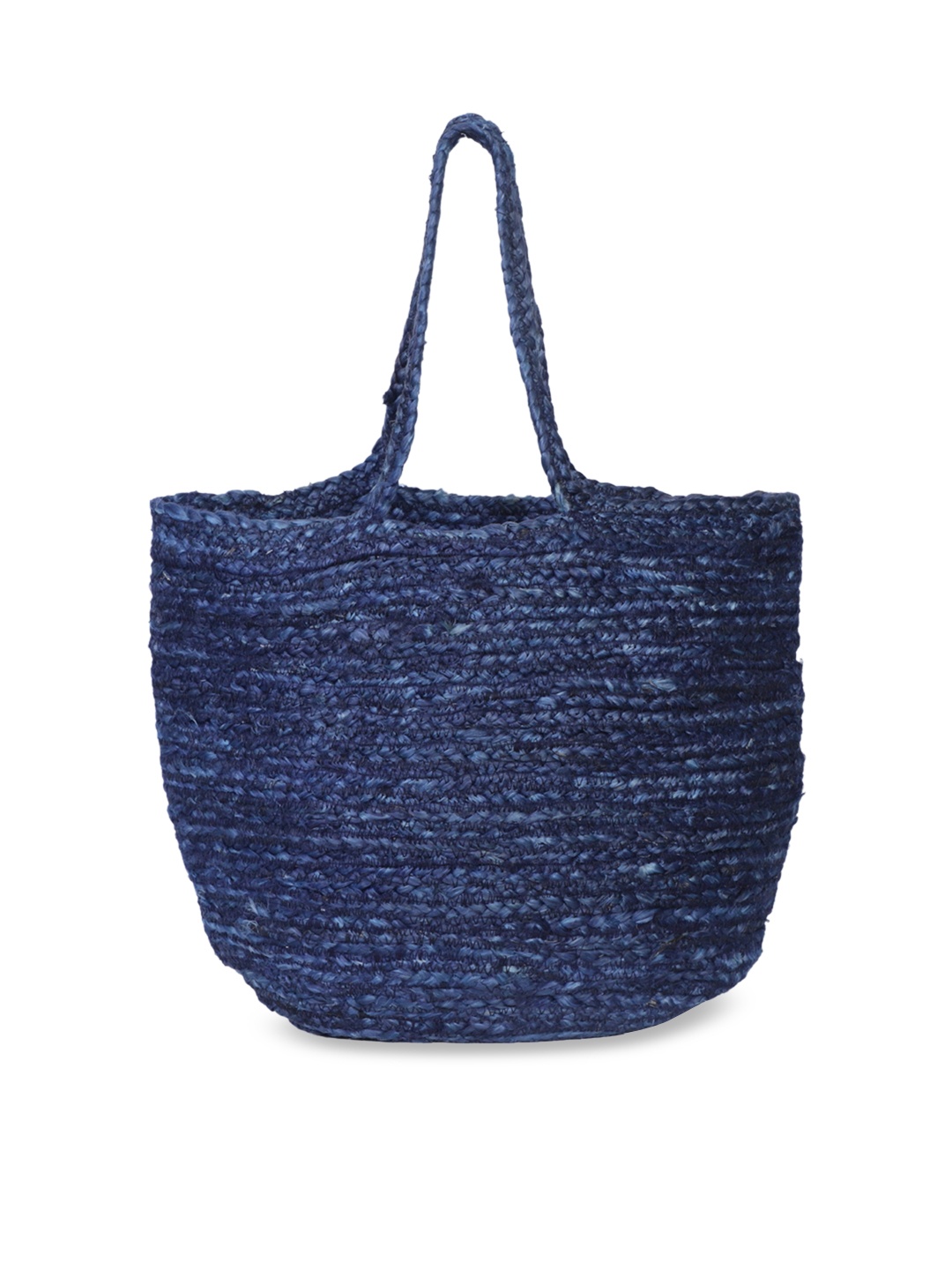 

FABBHUE Blue Shopper Jute Tote Bag