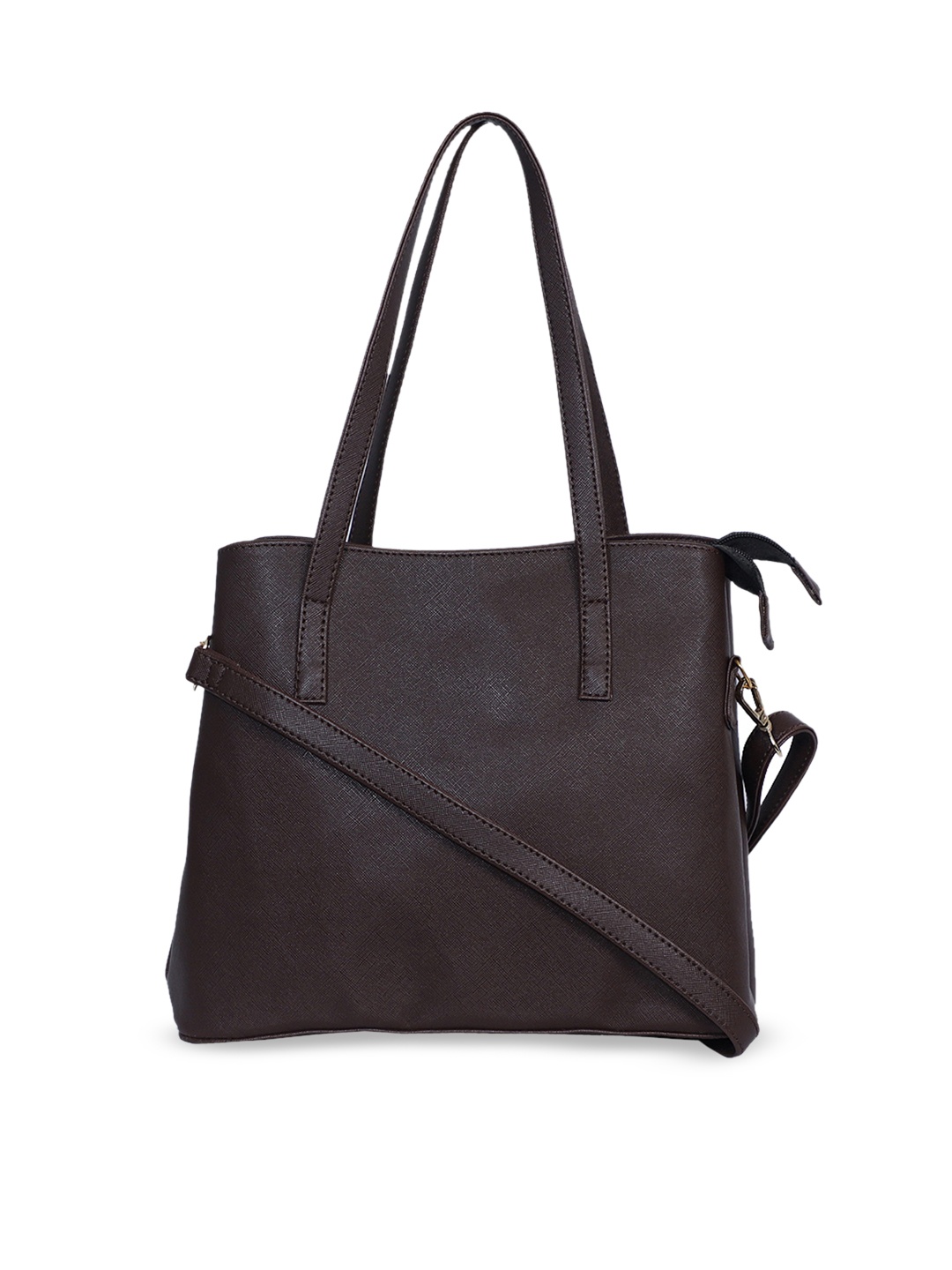 

FABBHUE Coffee Brown Shopper Tote Bag