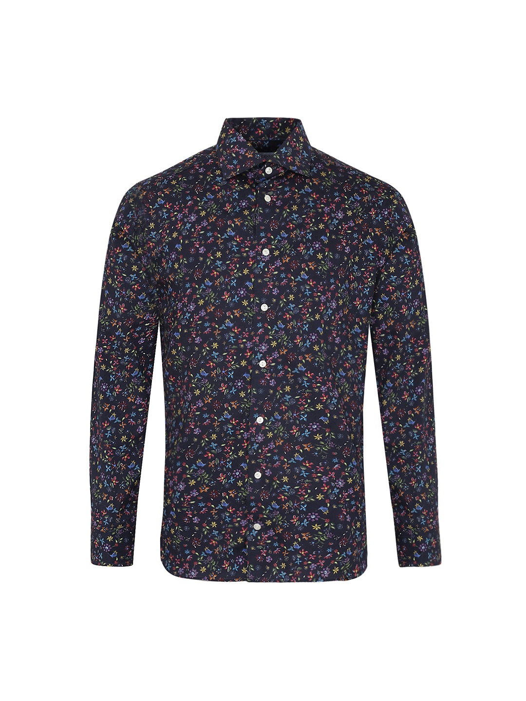 

Eton Men Navy Blue Floral Printed Regular Fit Casual Shirt