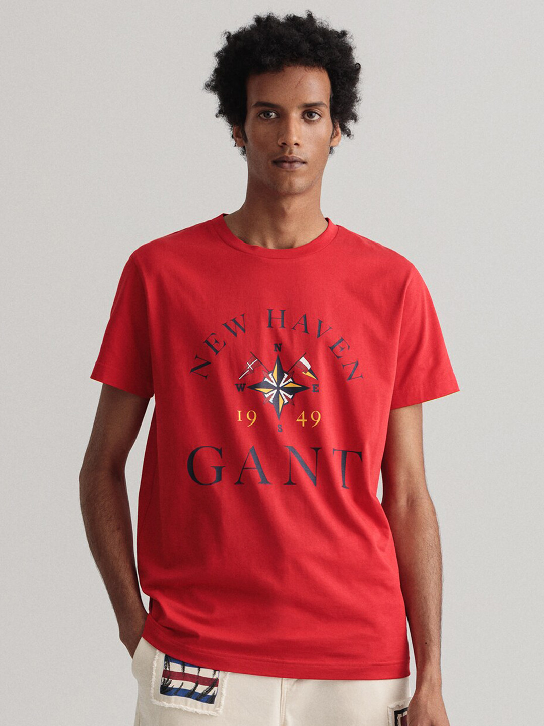 

GANT Men Red Typography Printed T-shirt