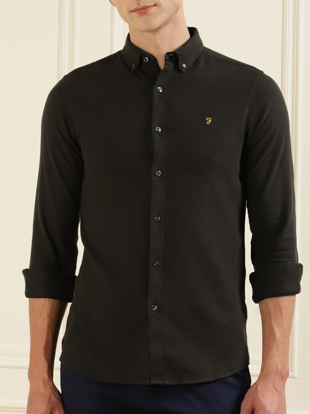 

Farah Men Green Casual Shirt