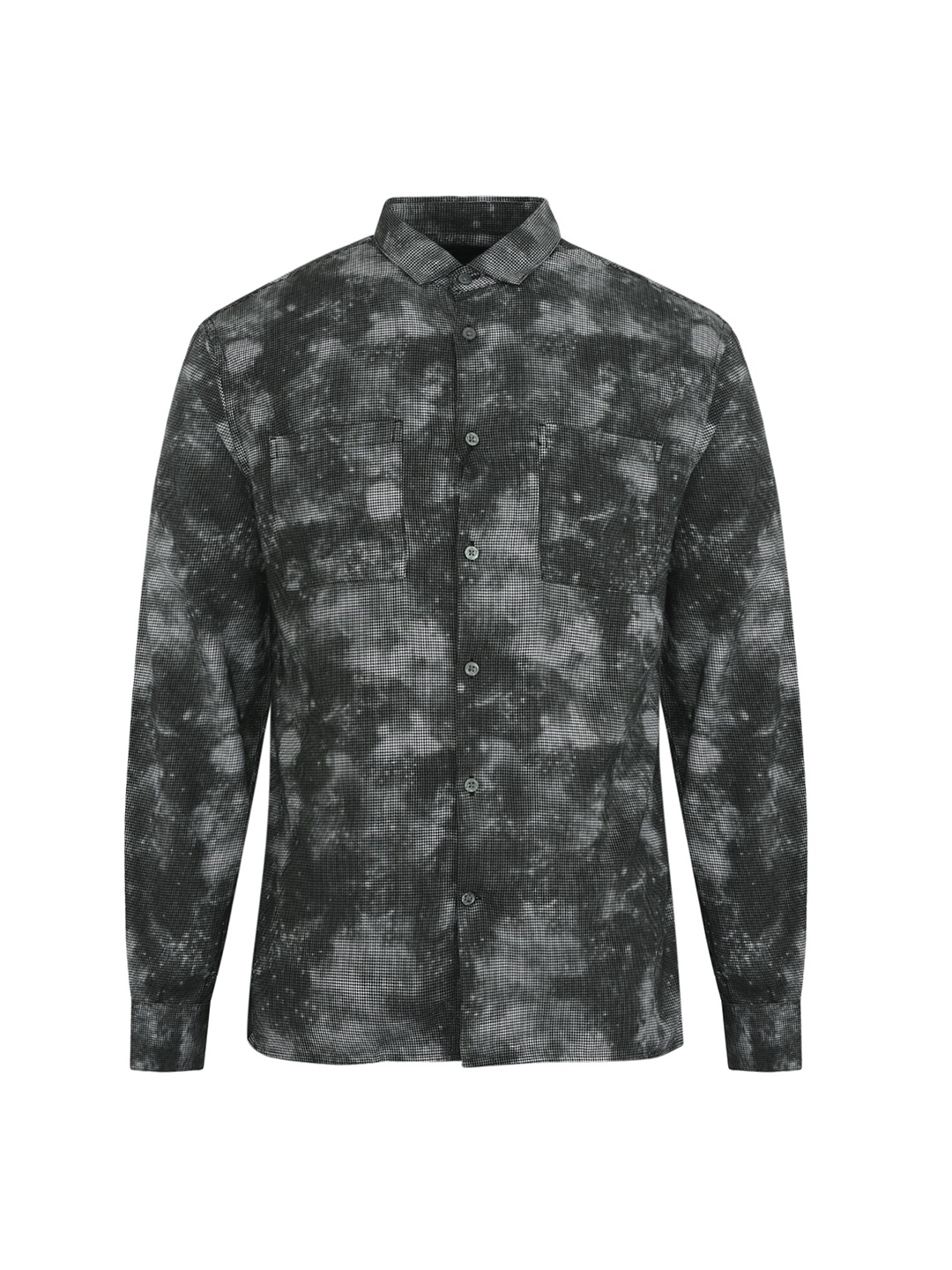

JOHN VARVATOS Men Black Printed Cotton Casual Shirt