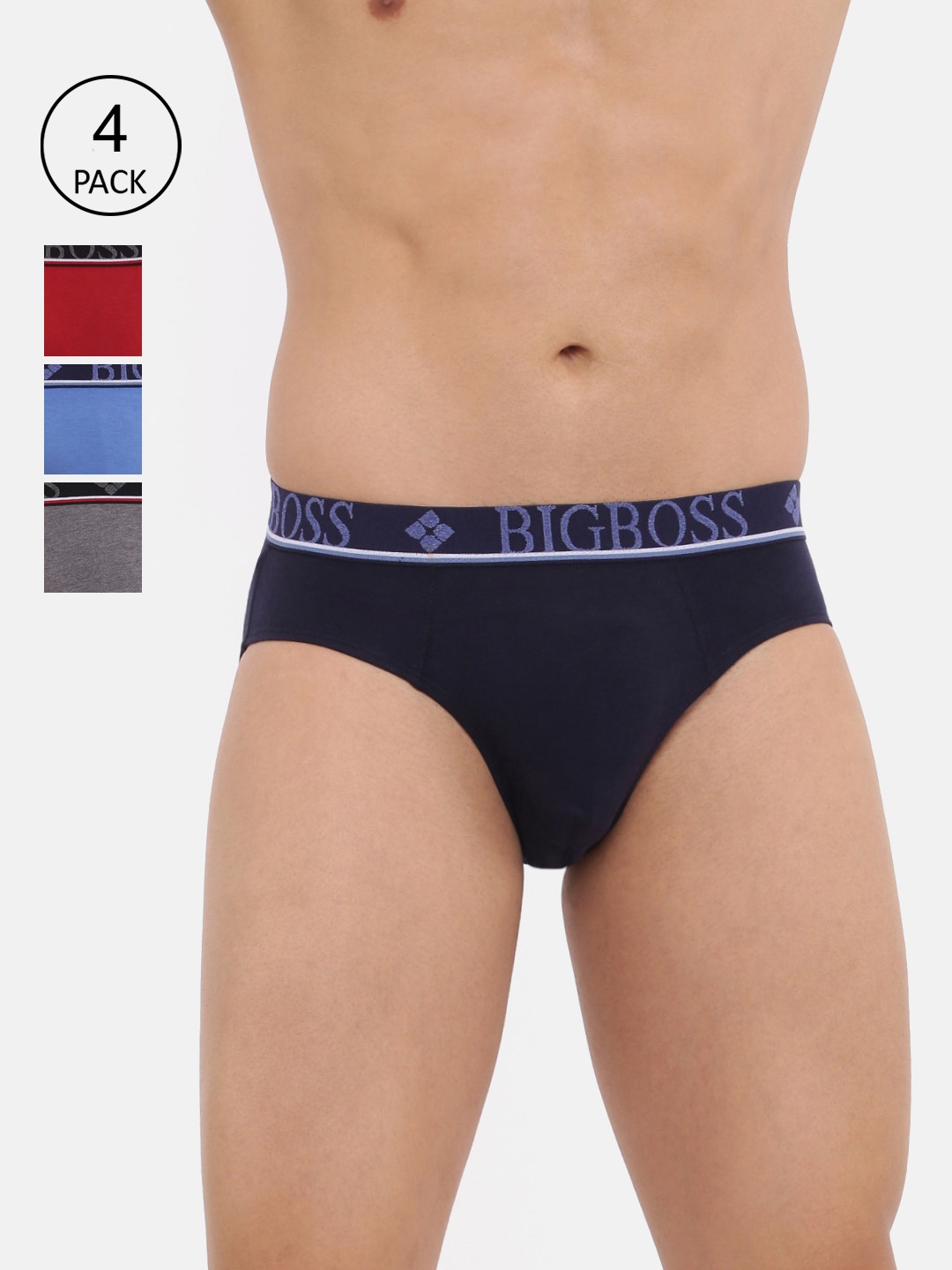 

Dollar Bigboss Men Pack of 4 Shuffle Intellisoft Cotton Modal Brief MJBR-09-MOBILIO-PO4, Assorted