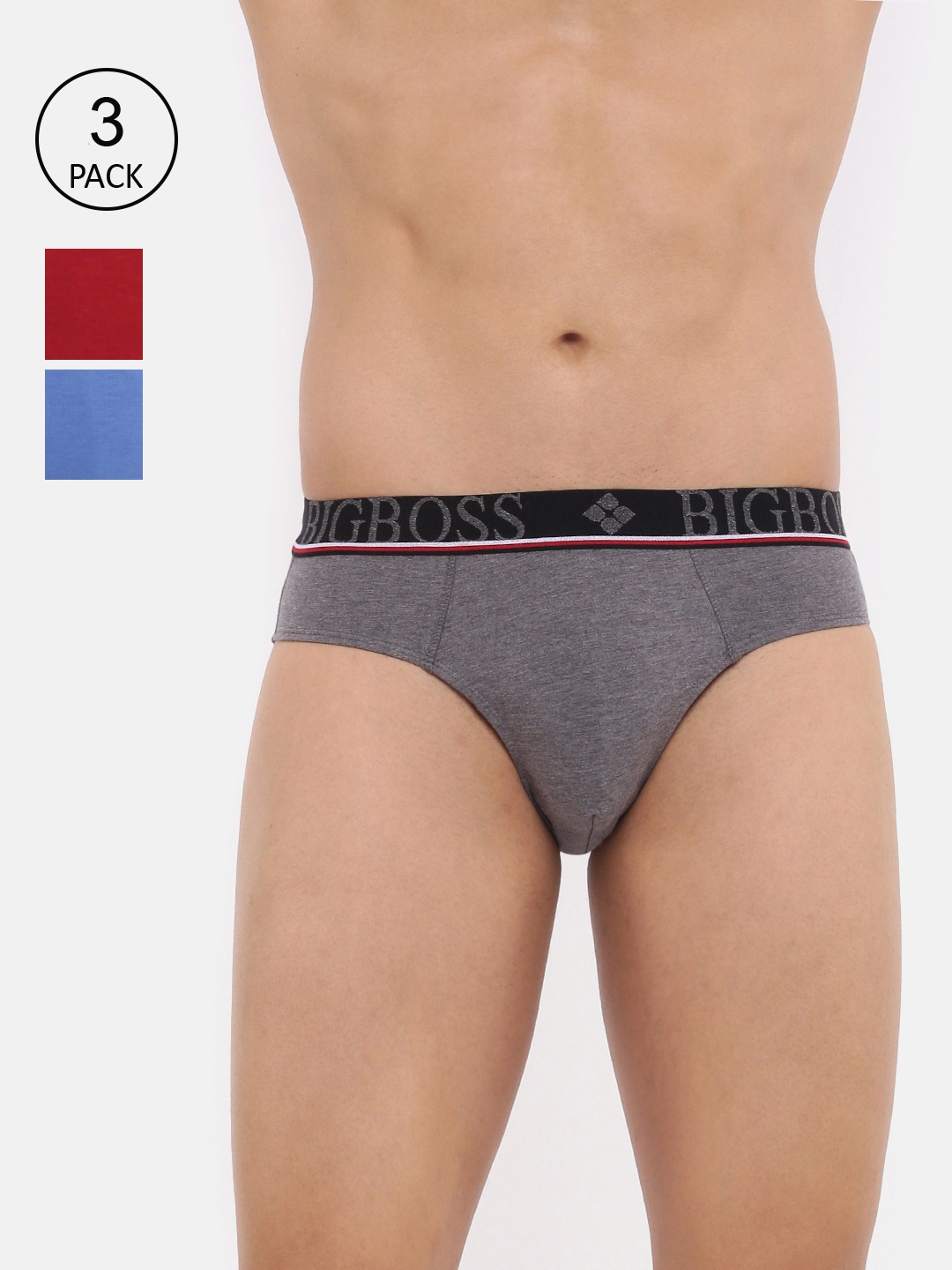 

Dollar Bigboss Men Pack of 3 Shuffle Intellisoft Cotton Modal Brief, Assorted