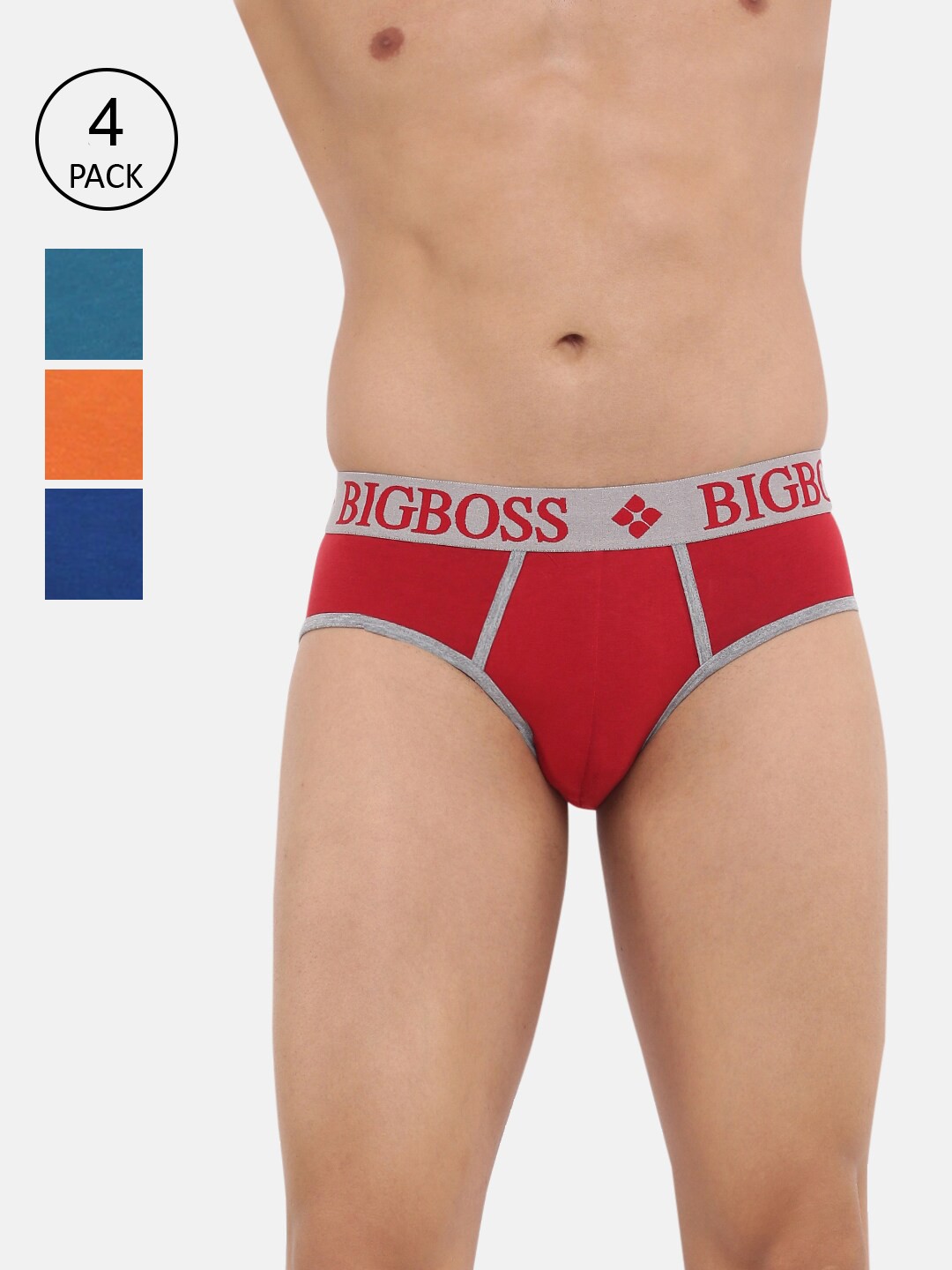 

Dollar Bigboss Men Pack Of 4 Assorted Basic Briefs MJBR-11-TECHNO-PO4