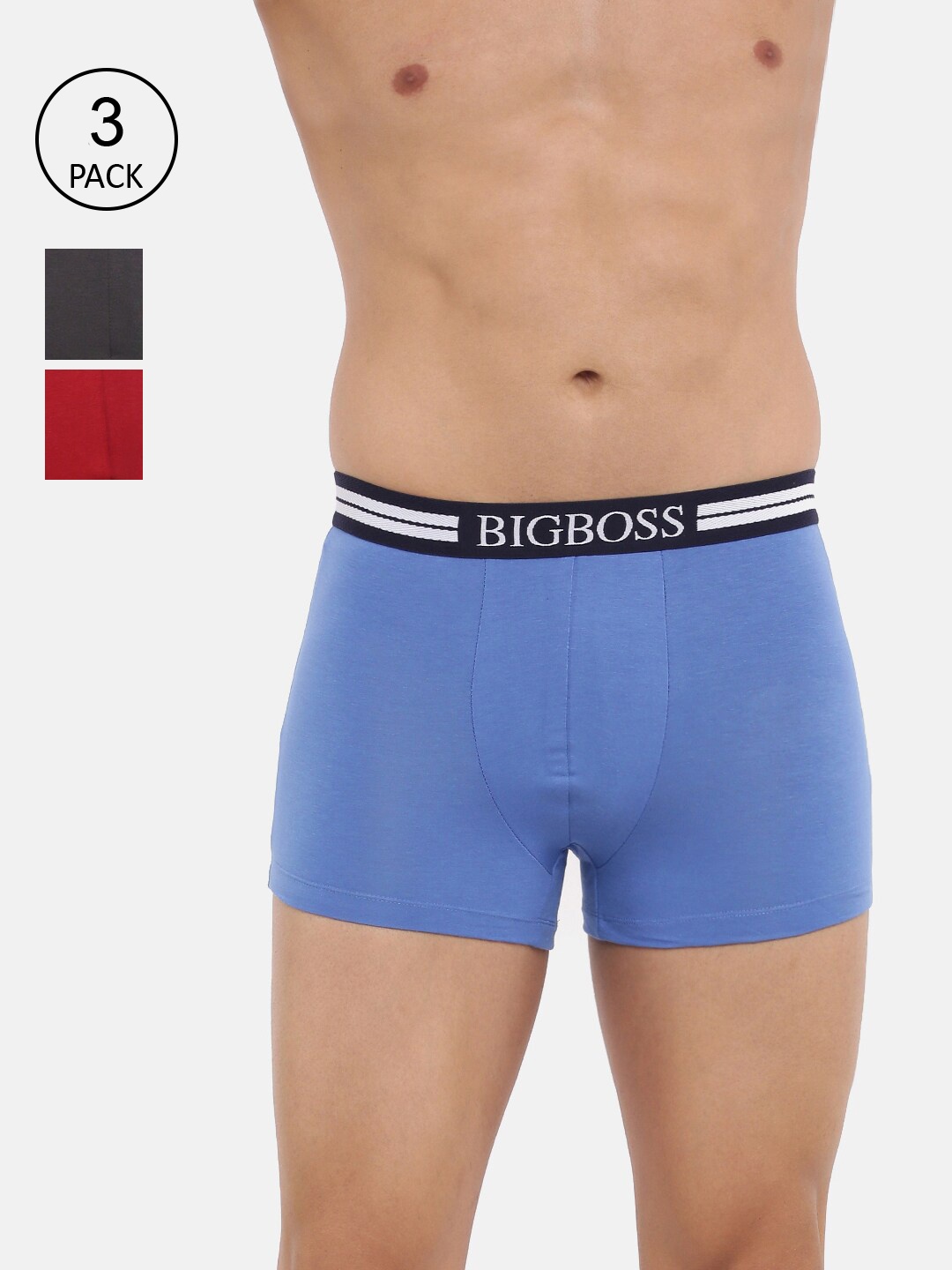 

Dollar Bigboss Men Pack of 3 Cotton Modal Trunk - MBTR-14-TRENDYPRNT-PO2-CO2, Assorted