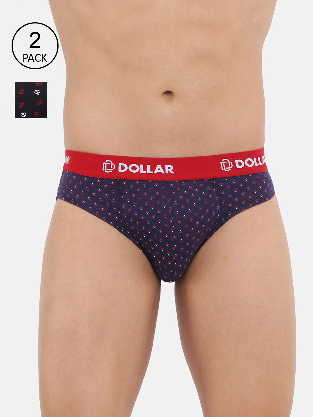 

Dollar Bigboss Men's Printed Pack of 2 Combed Cotton Brief MBBR-15-MODERNBRF-PO2-CO1, Assorted