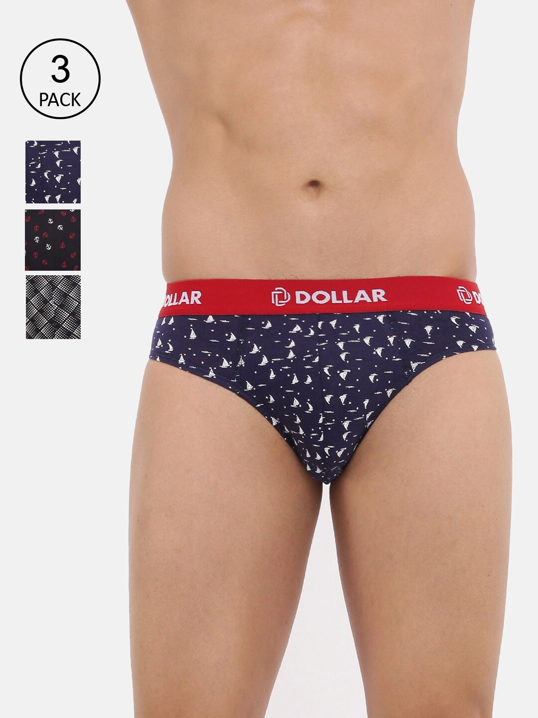 

Dollar Bigboss Men Pack of 3 Assorted Printed Briefs MBBR-15-MODERNBRF-PO3-CO2