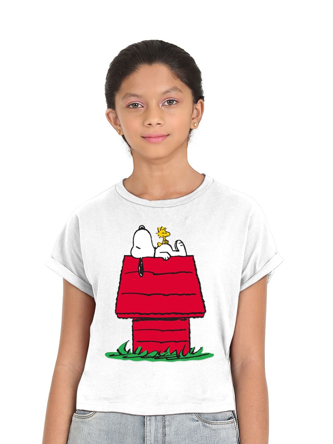 

SUGR Girl Girls White & Red Graphic Printed T-shirt