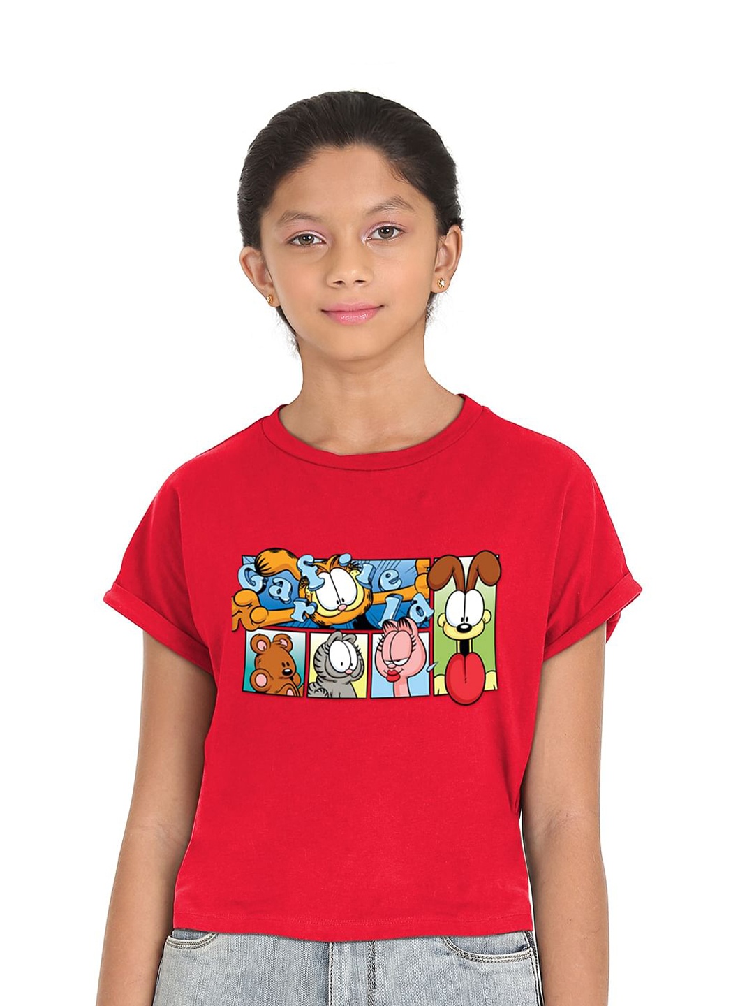 

SUGR Girl Girls Red Printed T-shirt
