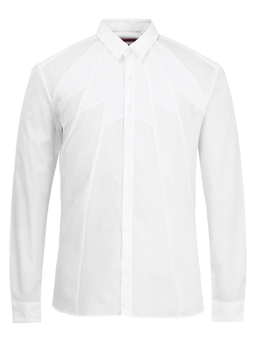 

HUGO Men White Solid Cotton Formal Shirt