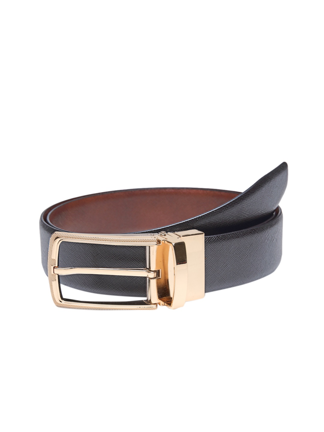 

Churchill & Company Men Tan & Black Reversible Leather Belt
