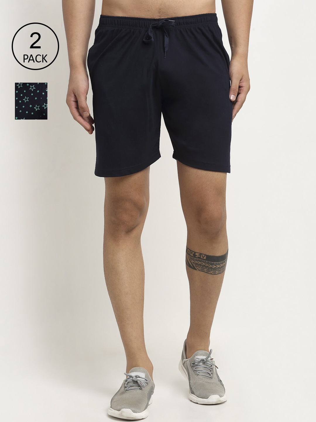 

MACK JONNEY Men Navy Blue Shorts