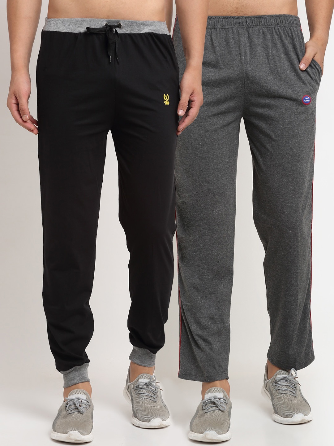 

MACK JONNEY Men Pack Of 2 Solid Track Pants, Grey