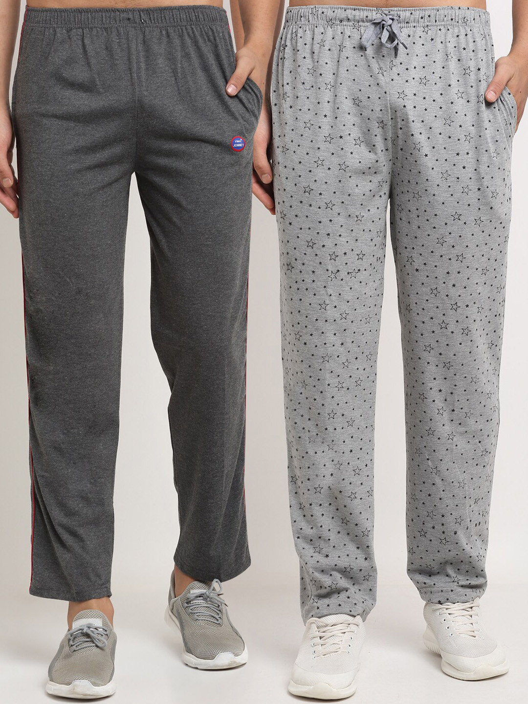 

MACK JONNEY Men Pack Of 2 Track Pants, Grey