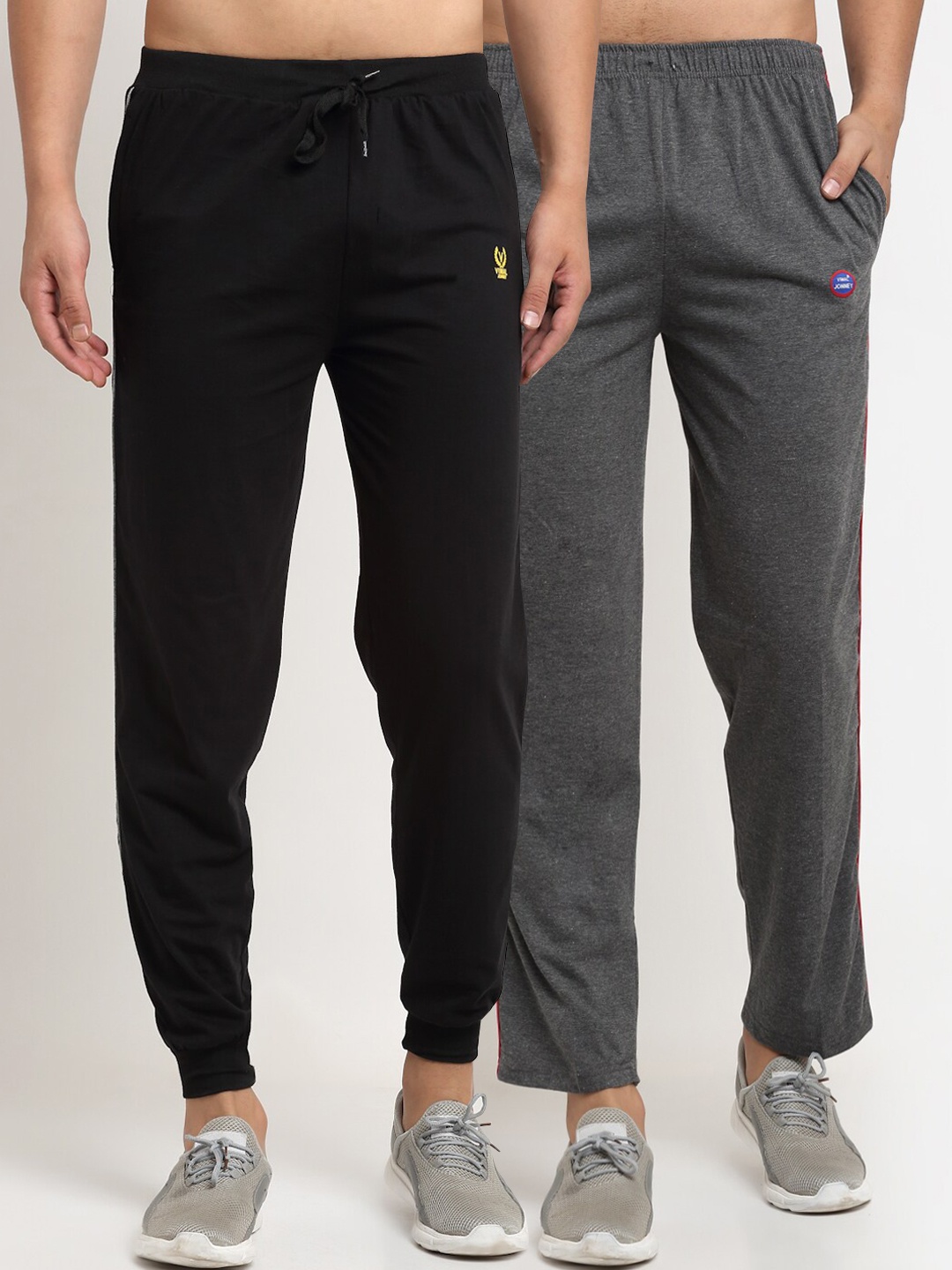 

MACK JONNEY Men Pack Of 2 Solid Track Pants, Grey