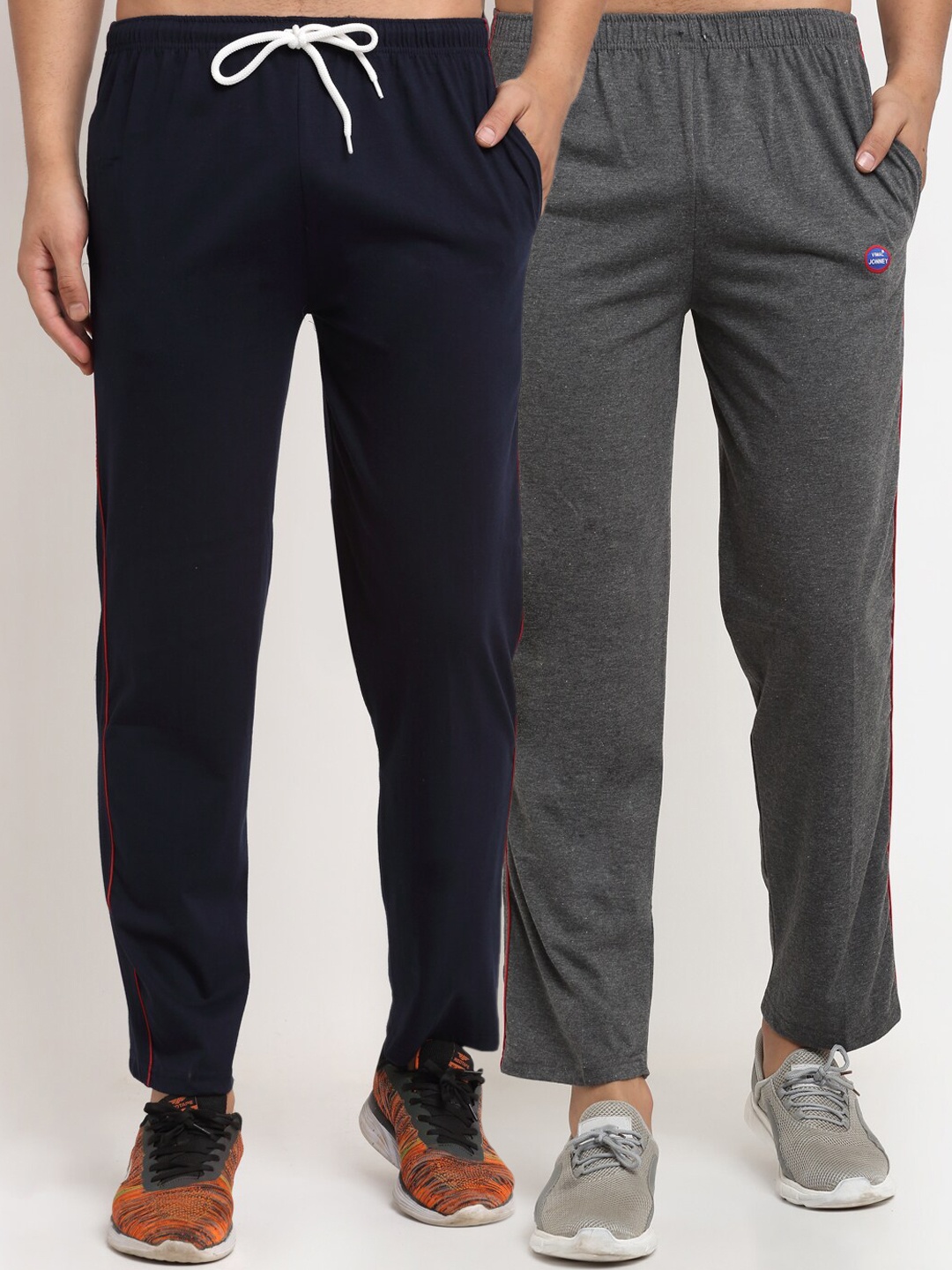 

MACK JONNEY Men Pack Of 2 Solid Track Pants, Grey