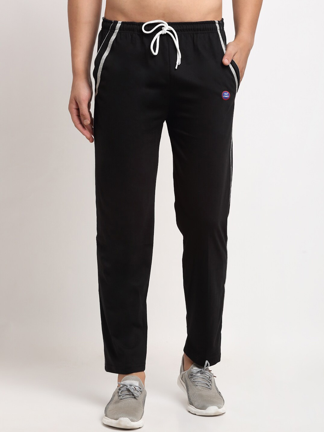

MACK JONNEY Men Black Solid Regular Fit Track Pants