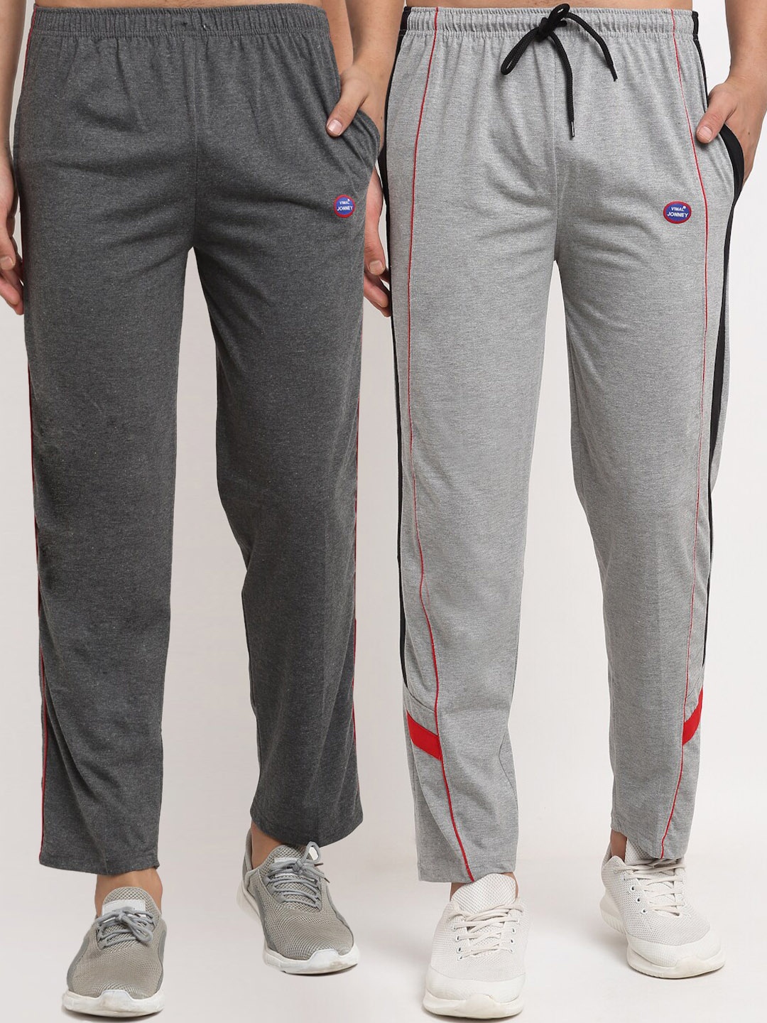 

MACK JONNEY Men Pack Of 2 Grey Solid Regular Track Pants