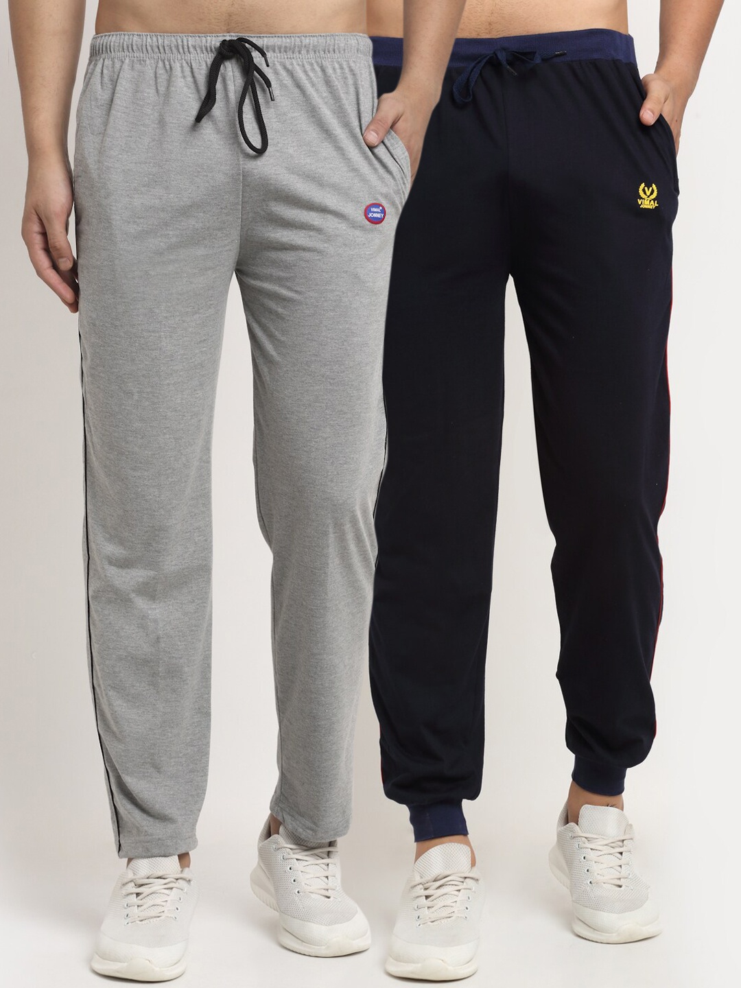 

MACK JONNEY Men Pack Of 2 Solid Track Pants, Grey