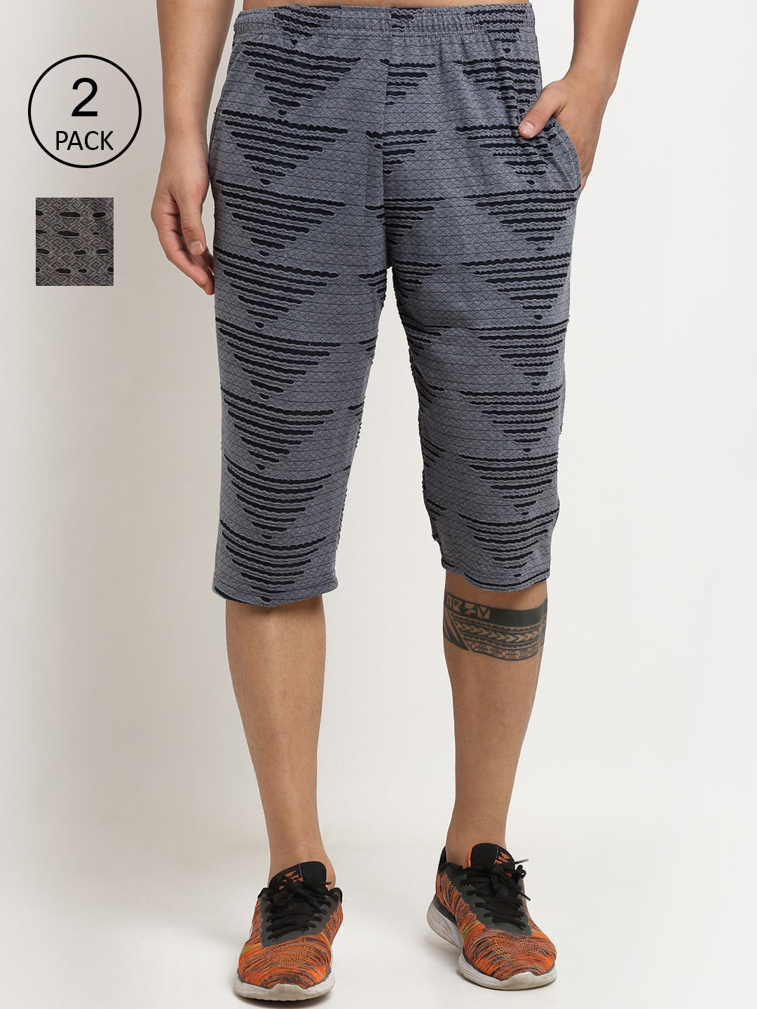 

VIMAL JONNEY Men Navy Blue Printed Shorts