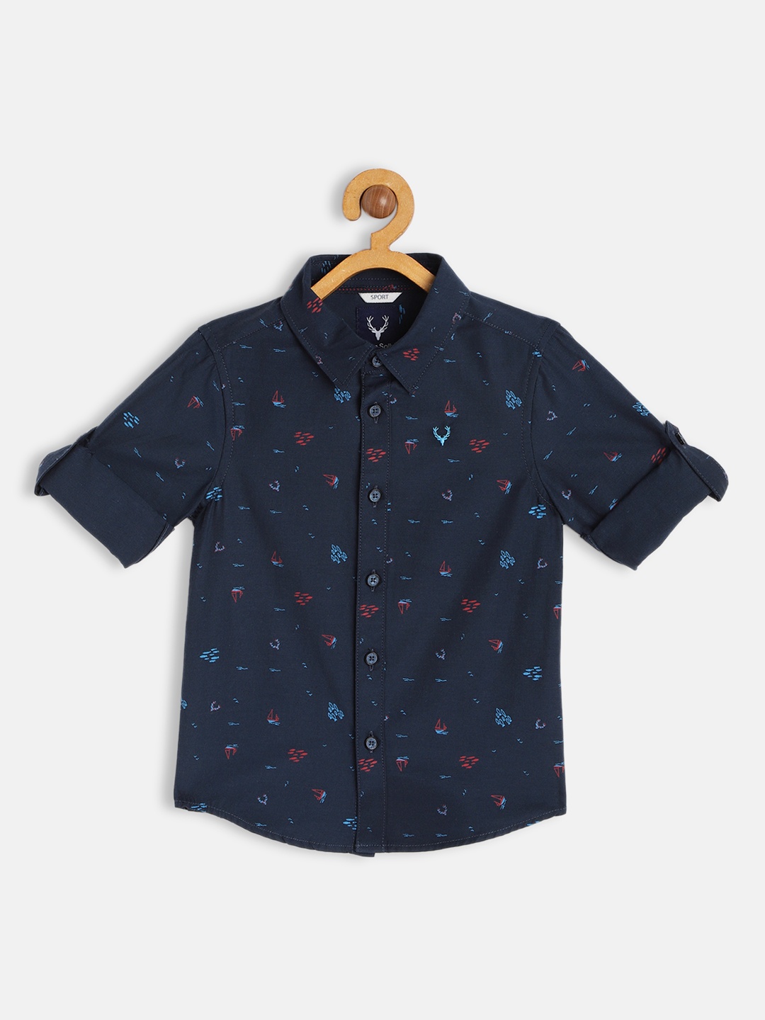 

Allen Solly Junior Boys Navy Blue Printed Casual Shirt